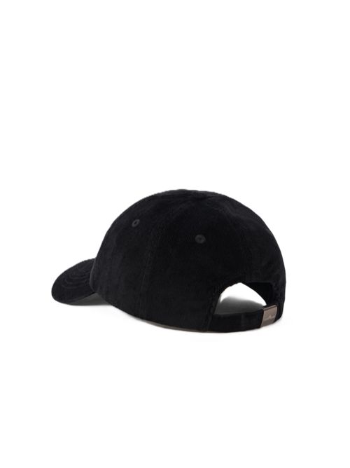 COTTON MICRO-CORDUROY Stone Island Cappellino con logo e cursore regolabile Stone Island | K2S159100005S0144V0029 BLACK